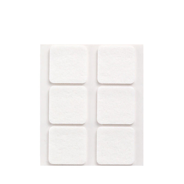 Pack De 11 Unidades - Pack 6 Fieltros Blanco Sinteticos Adhesivos 31x31mm Plasfix Inofix