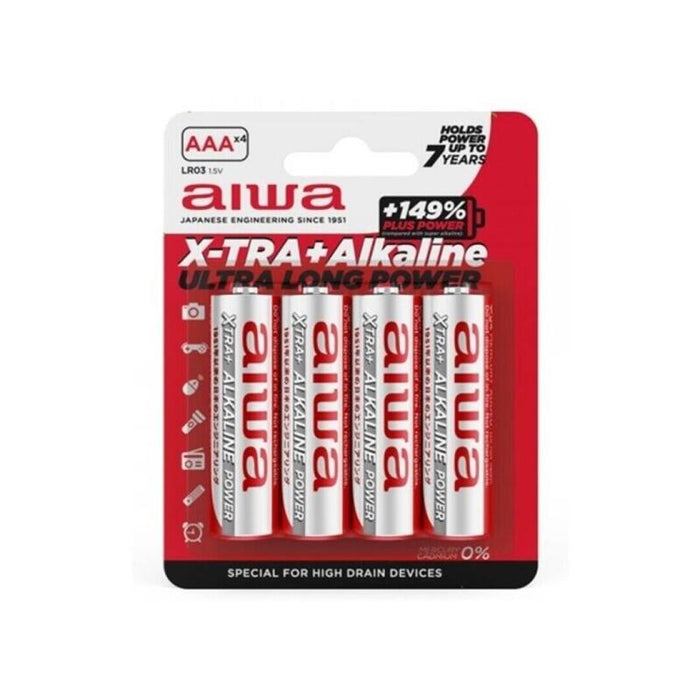 Pack De 12 Unidades Aiwa X-Tra Alkaline Pila Alcalina Aaa Lr03 Blister*4 12 Uds
