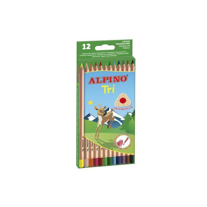Pack De 12 Unidades Alpino Lápices De Colores Tri 175mm C/Surtidos Estuche 12 Ud