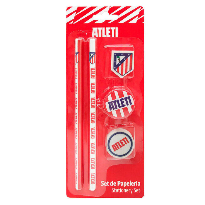 Pack De 12 Unidades - Blister Papeleria Atletico De Madrid 5pzs