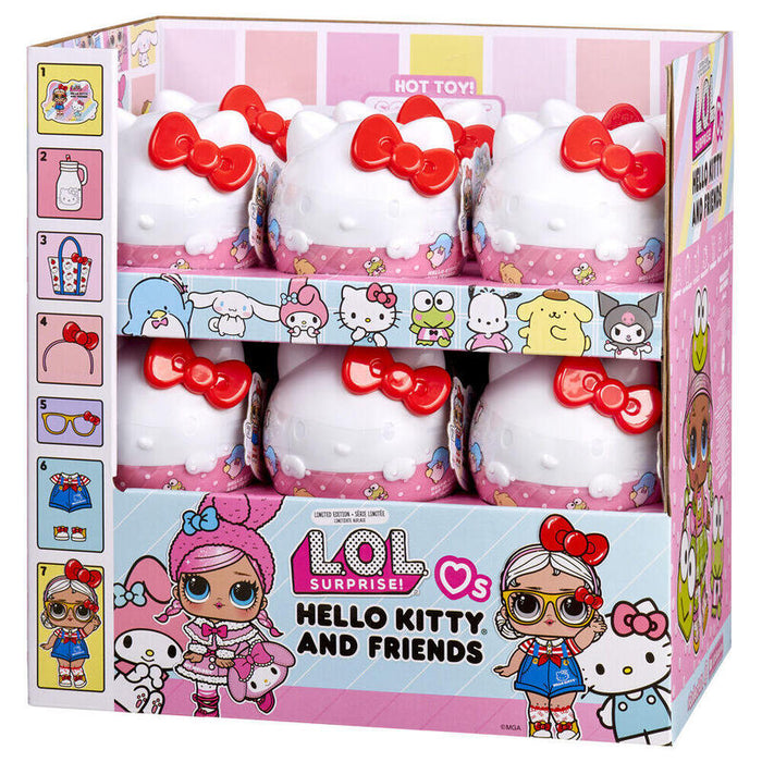 Pack De 12 Unidades - Capsula Sorpresa L.O.L. Surprise Loves Hello Kitty & Friends Surtido