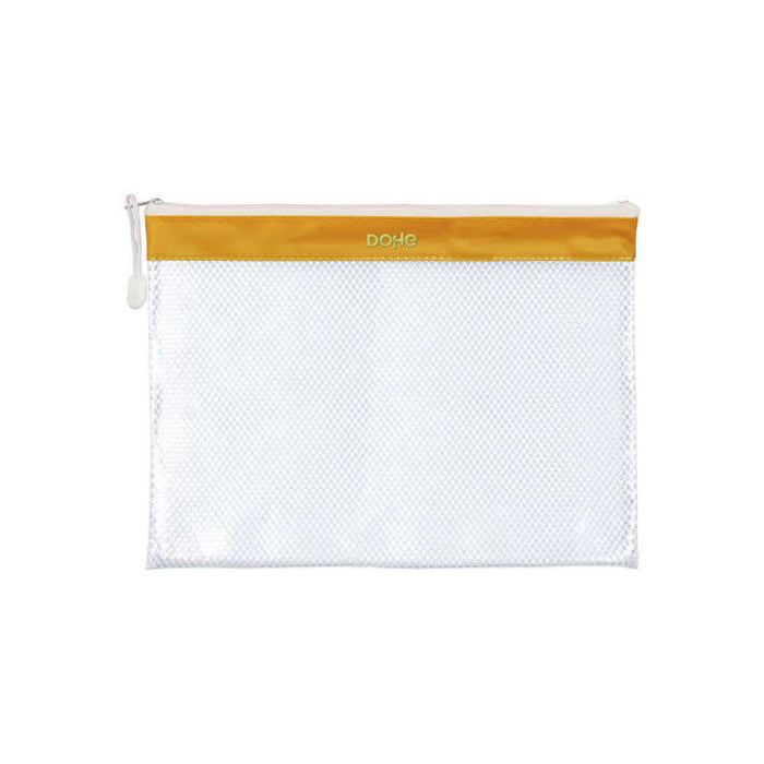 Pack De 12 Unidades Dohe Bolsa Cremallera Pvc - 32x24cm - Ideal Para Documentos A4