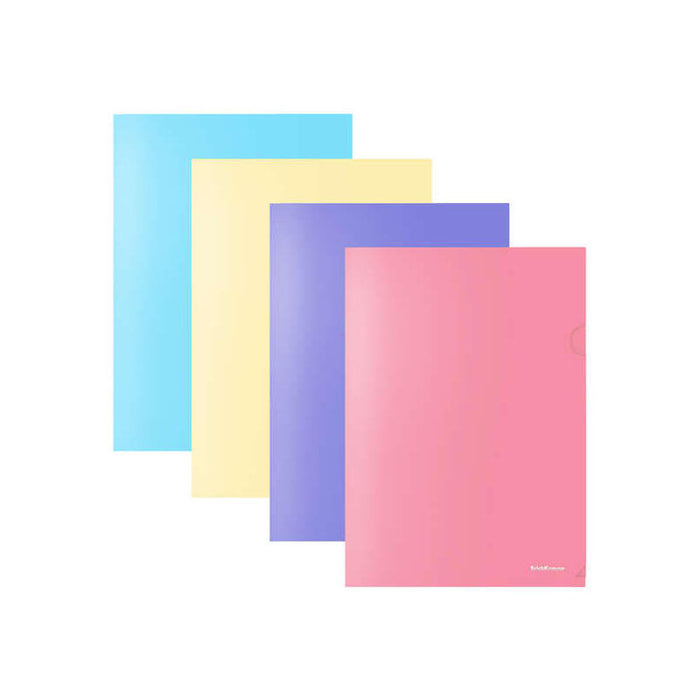 Pack De 12 Unidades Erichkrause  Dossiers Uñero Fizzy Pastel - A4 Opaco - Surtido