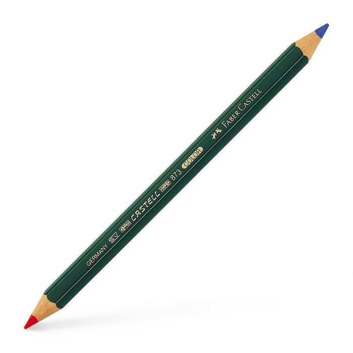 Pack De 12 Unidades Faber-Castell Castell Color 873 Lapiz Grueso Bicolor Hexagonal - Ecologico - Resistente A La Rotura - Color Rojo/Azul