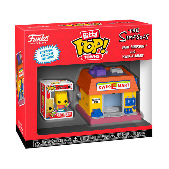 Pack De 12 Unidades - Figura Bitty Pop Town Simpsons Bart Simpsons And Kwik-E-Mart