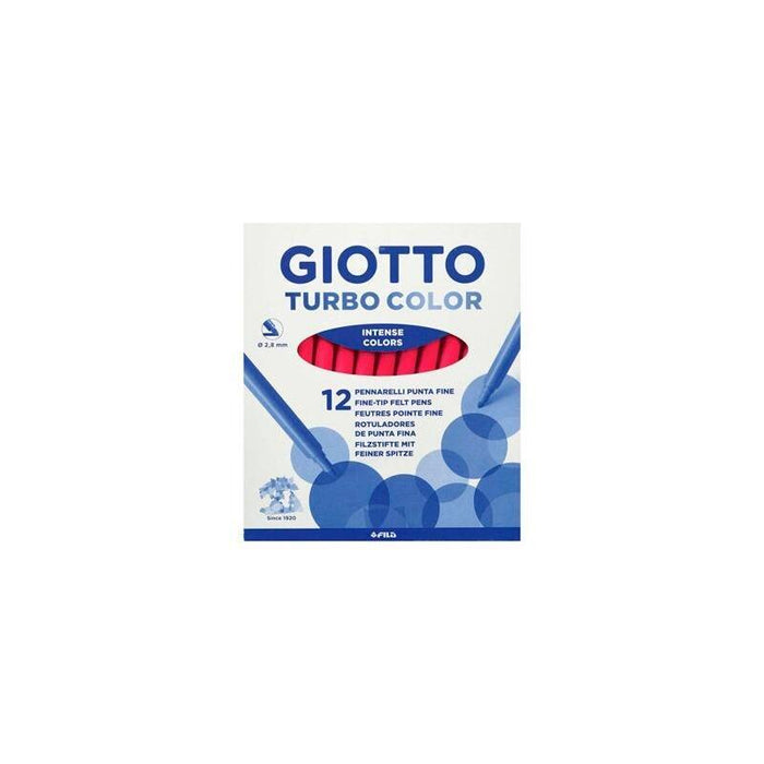 Pack De 12 Unidades Giotto Rotuladores Turbo Color Rojo Estuche 12 Ud