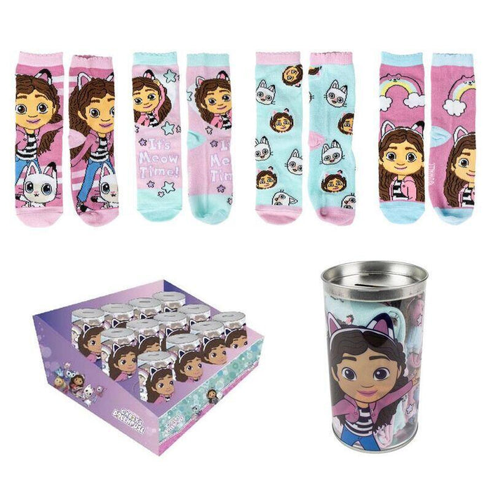 Pack De 12 Unidades - Hucha 4 Pares Calcetines La Casa De Muñecas De Gabby