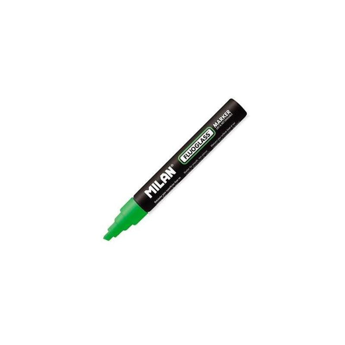 Pack De 12 Unidades Milan Fluoglass Rotulador Borrable Verde