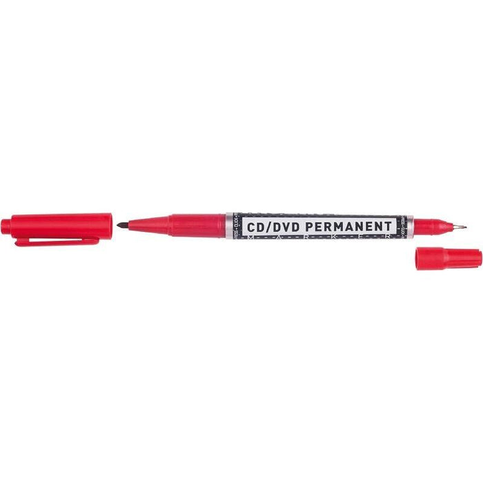 Pack De 12 Unidades Molin Rotulador Permanente Para Cd, Dvd - Doble Punta 0.4 Y 1mm - Tinta Permanente Con Base Alcohol