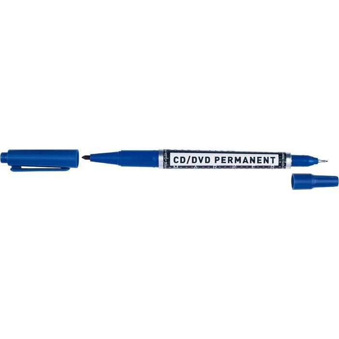 Pack De 12 Unidades Molin Rotulador Permanente Para Cd, Dvd - Doble Punta 0.4 Y 1mm - Tinta Permanente Con Base Alcohol