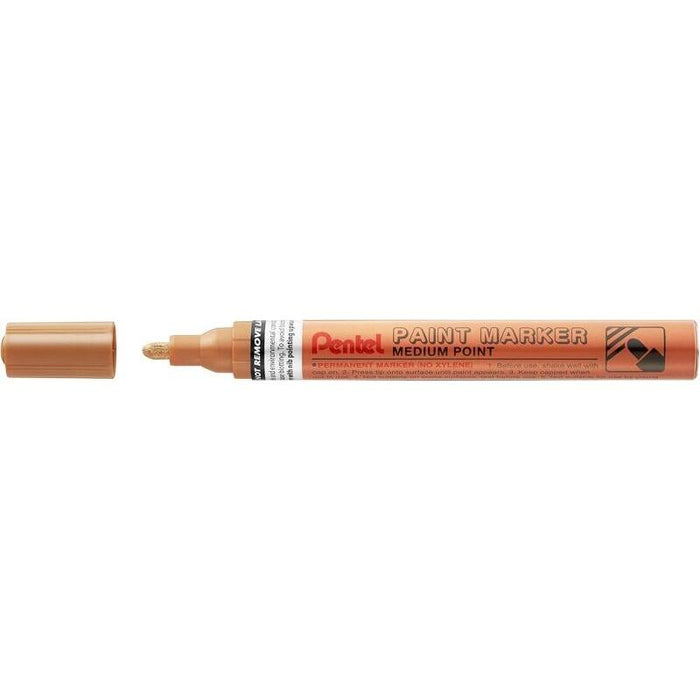 Pack De 12 Unidades Pentel Paint Marker Marcador De Pintura - Punta Media 4.5mm - Permanente En Todas Las Superficies -