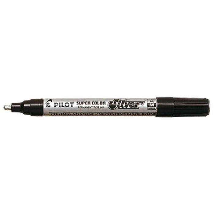 Pack De 12 Unidades Pilot Super Color Rotulador Permanente - Punta De 4,5mm De Poliacetal - Tinta Muy Densa Y Opaca -