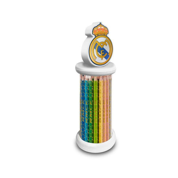 Pack De 12 Unidades - Set 12 Lapices Colores Real Madrid