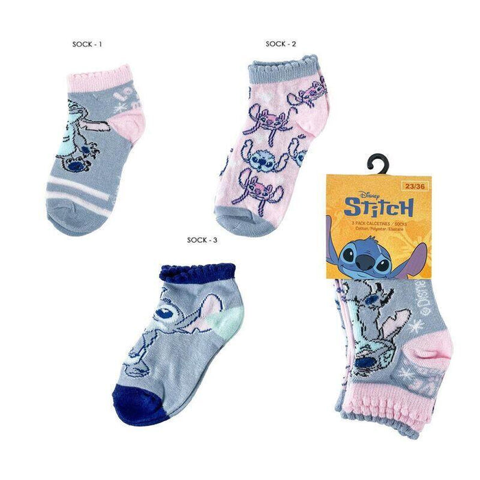 Pack De 12 Unidades - Set 3 Pares Calcetines Stitch Disney Surtido