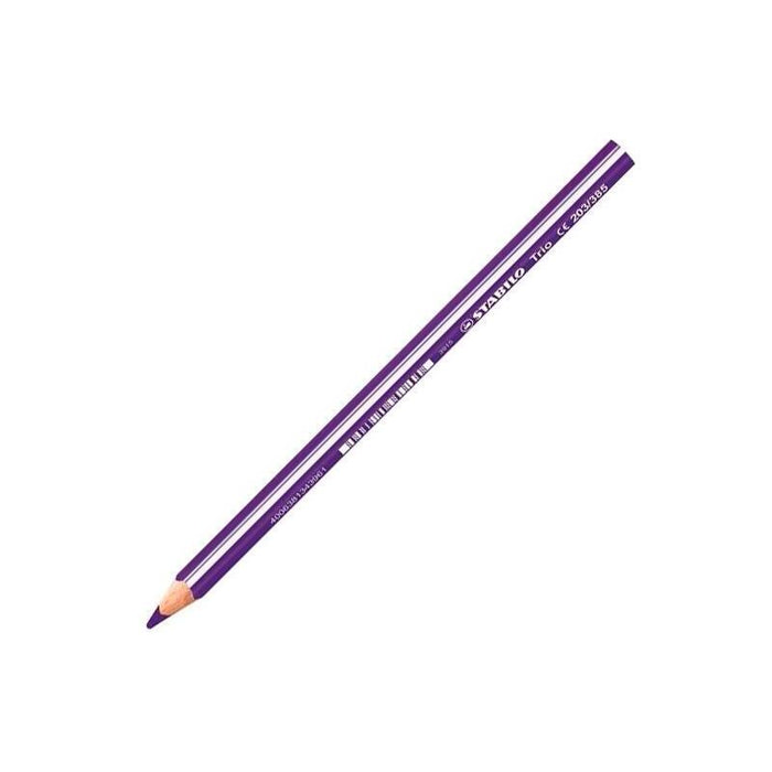 Pack De 12 Unidades Stabilo Lápiz De Color Trio Grueso Azul Violeta