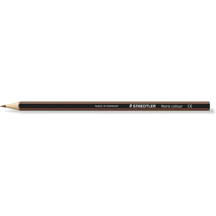 Pack De 12 Unidades Staedtler Noris Colour 185 Lapiz Hexagonal De Color - Resistencia A La Rotura - Material Wopex - Color Siena Tostada