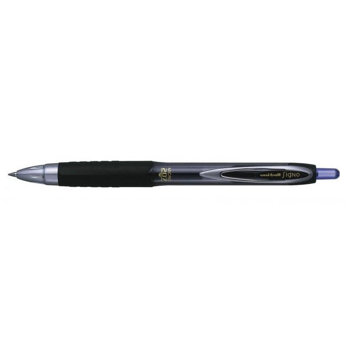 Pack De 12 Unidades Uni-Ball Signo Umn-207 Roller De Tinta Liquida - Punta De Bola 0.5mm - Grip De Caucho Antifatiga -