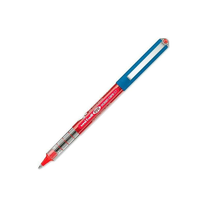 Pack De 12 Unidades Uniball Rollerball Eye Ocean Care Ub-157rop 0,7mm Rojo