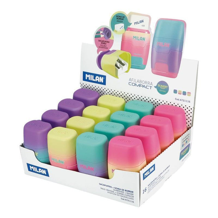 Pack De 16 Unidades Milan Afilaborras Compact Sunset Colores Surtidos