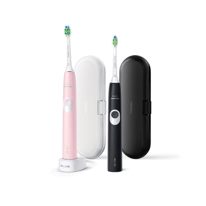 Pack De 2 Cepillos De Dientes Philips Series 4300 Hx6800/35 Rosa Y Negro
