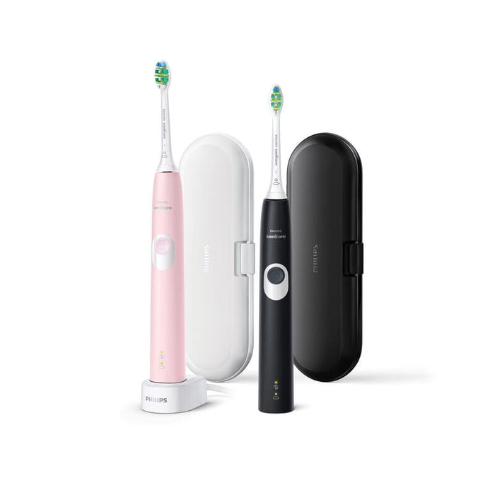 Pack De 2 Cepillos De Dientes Philips Series 4300 Hx6800/35 Rosa Y Negro
