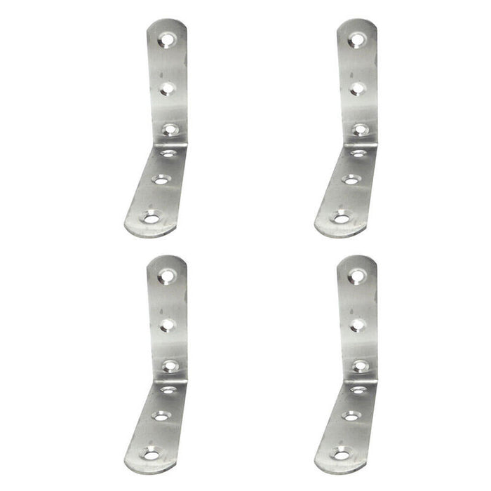Pack De 2 Unidades - Ángulo Refuerzo An24, Acero Inoxidable, 80 X 80 X 19 Mm. 4 Unidades