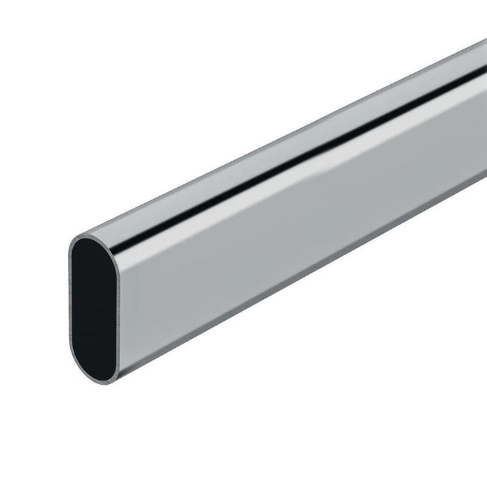 Pack De 2 Unidades - Barra Armario Ovalada Cromada 150cm Cintacor - Storplanet