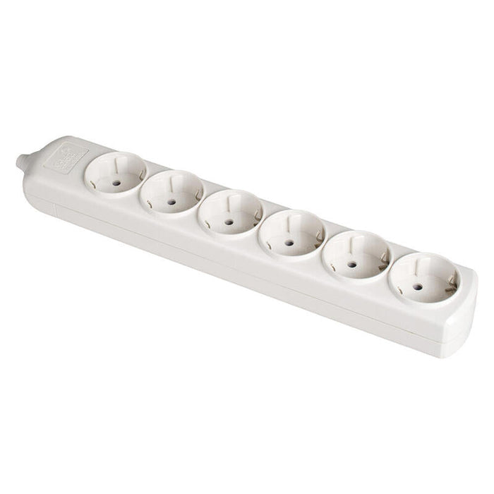 Pack De 2 Unidades - Base Bipolar 6 Tomas T/Tl 10/16 A 250 V Color Blanco