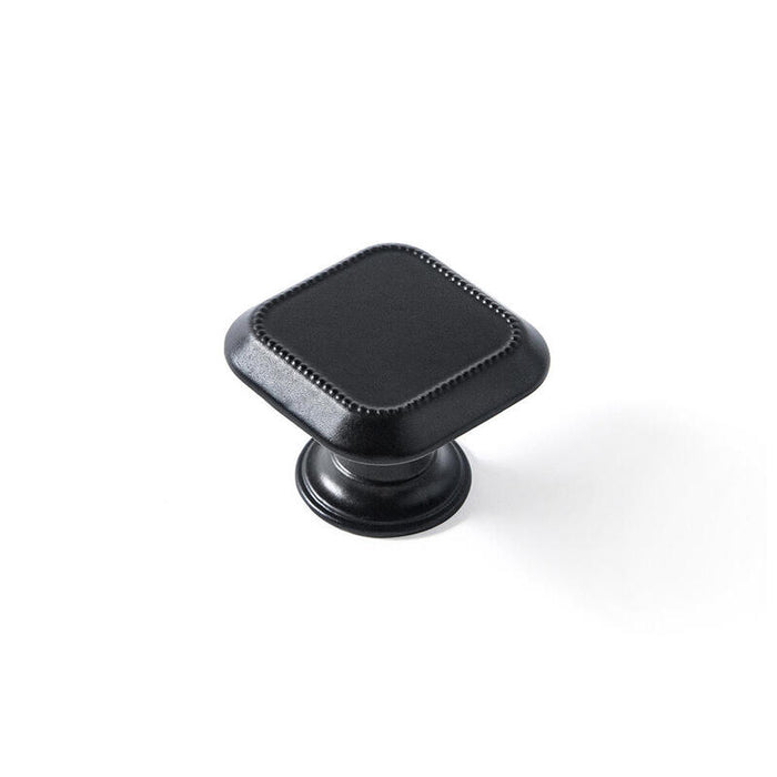 Pack De 2 Unidades - Blister Con 4 Pomos Metálicos Para Mueble, Con Acabado Negro Mate Mod. 3120 30x30mm Rei