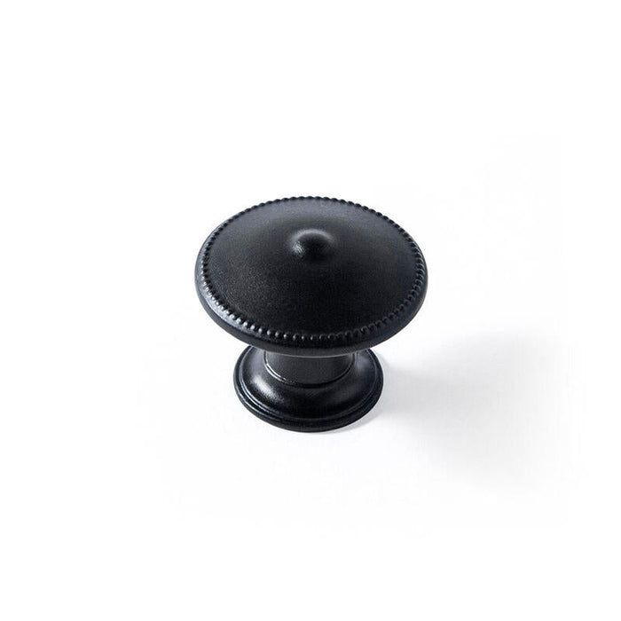 Pack De 2 Unidades - Blister Con 4 Pomos Redondos Para Mueble Fabricado En Zamak Acabado Negro Mate Mod. 3121 Ø30mm Rei