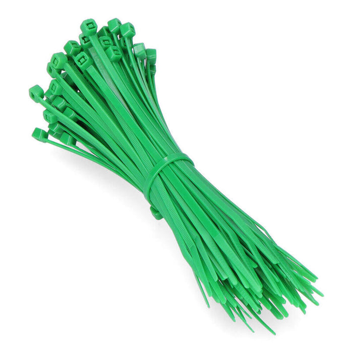 Pack De 2 Unidades - Bridas Verdes 150x3,5mm (Bolsa 100 Unid.) Nylon Alta Calidad