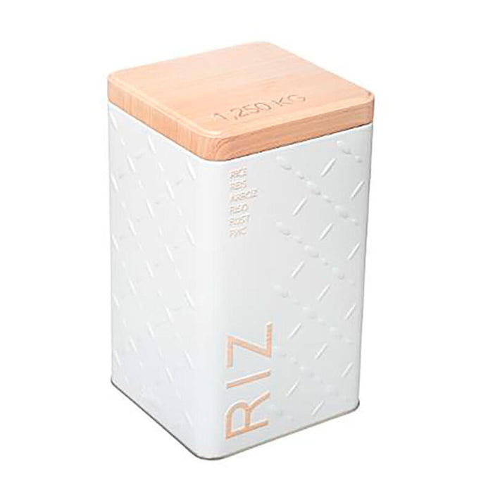 Pack De 2 Unidades - Caja Metálica Modelo Scandi Nature Para Arroz 1250 G