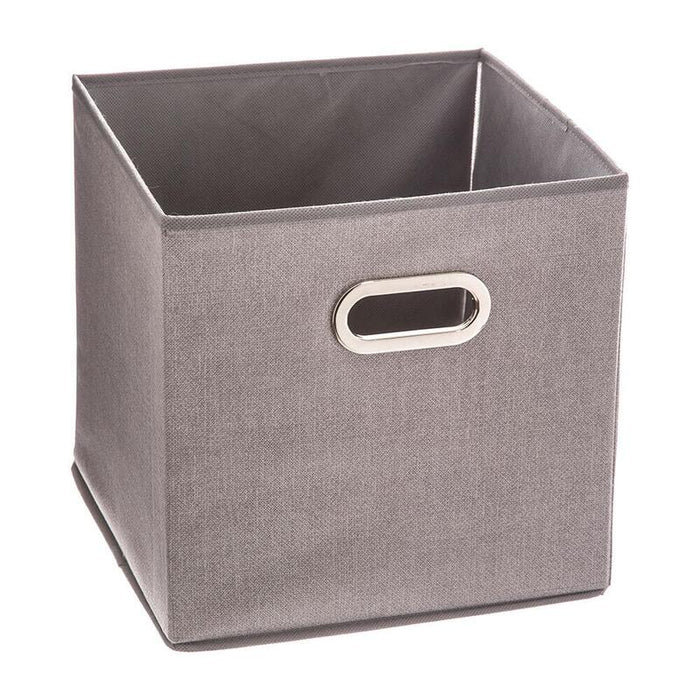 Pack De 2 Unidades - Caja Organizadora Color Gris Claro Para Estanteria 31 X 31 Cm