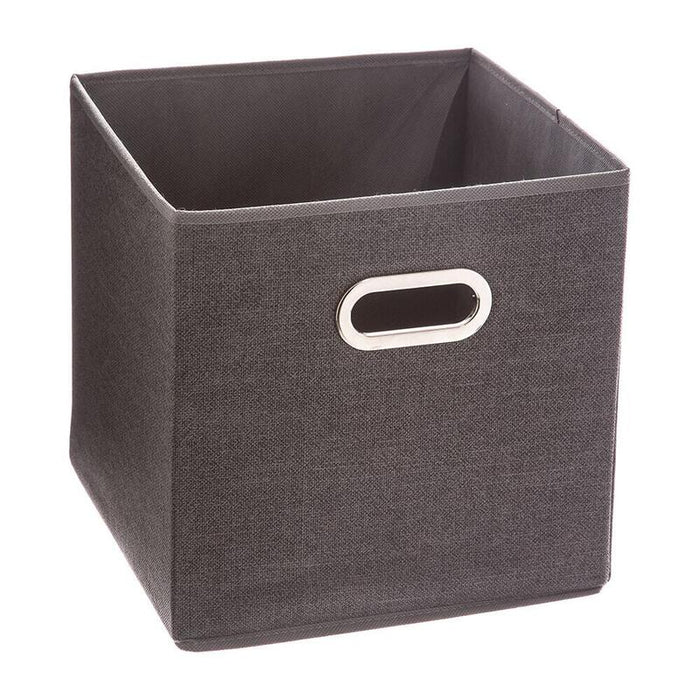 Pack De 2 Unidades - Caja Organizadora Color Gris Oscuro Para Estanteria 31 X 31 Cm