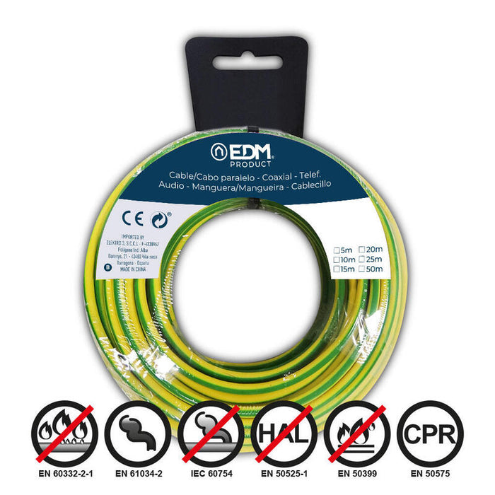 Pack De 2 Unidades - Carrete Cablecillo H07z1-K 1,50 Mm² Bicolor, 10 M
