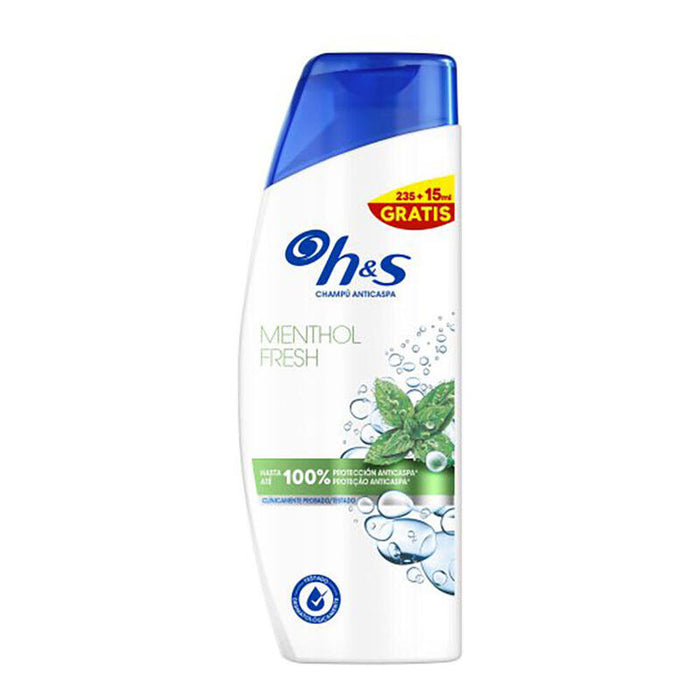 Pack De 2 Unidades - Champú Anticaspa Menthol Fresh 235 + 15 Ml