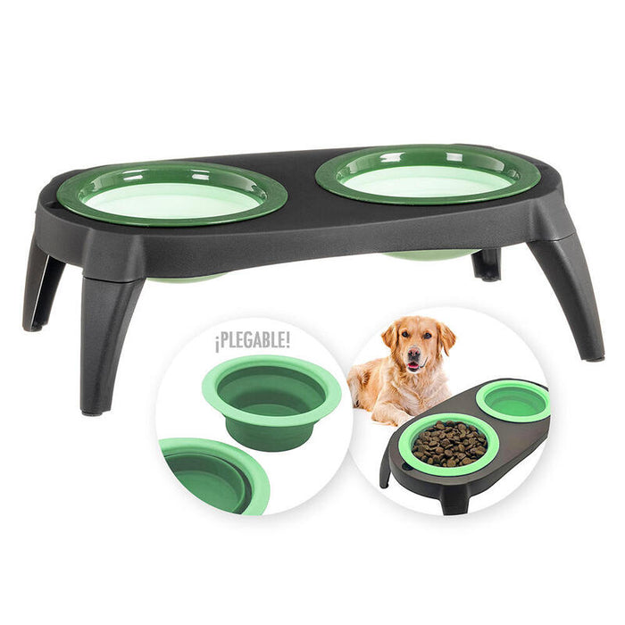 Pack De 2 Unidades - Comedero Mascotas Bols Silicona 39x21x13 Cm Caison