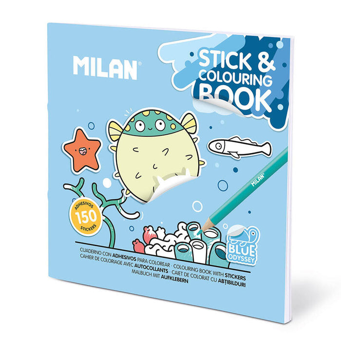 Pack De 2 Unidades - Cuaderno Con Adhesivos Para Colorear Blue Odissey