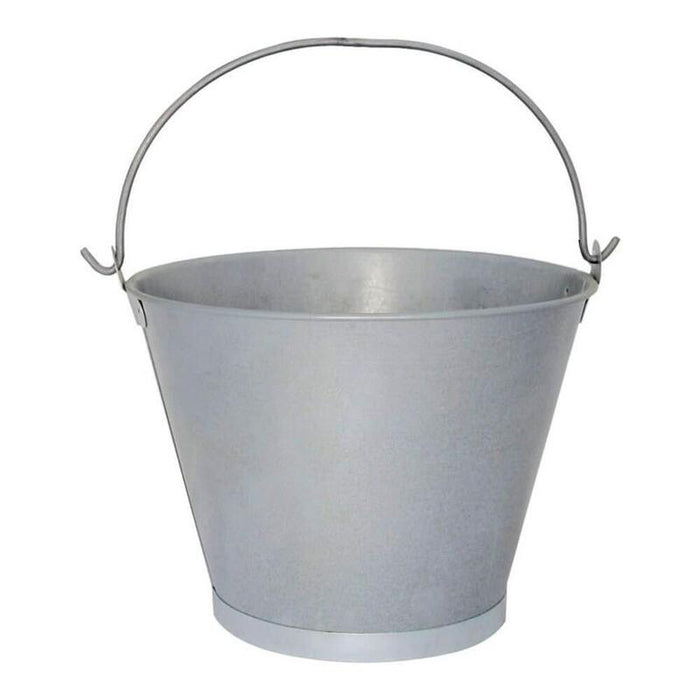 Pack De 2 Unidades - Cubo Cónico Galvanizado Con Asa Lisa, 8 L, Ø30,5 X 23 Cm