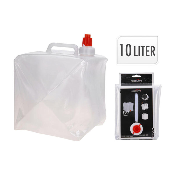 Pack De 2 Unidades - Deposito De Agua De Plastico Plegable Para Camping 10 L 19 X 20 X 25 Cm