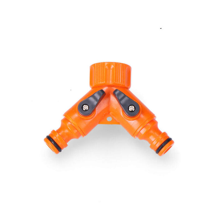 Pack De 2 Unidades - Distribuidor De 2 Vías Con Válvulas Para Grifo De Rosca ½ Pulg - ¾ Pulg, Blister