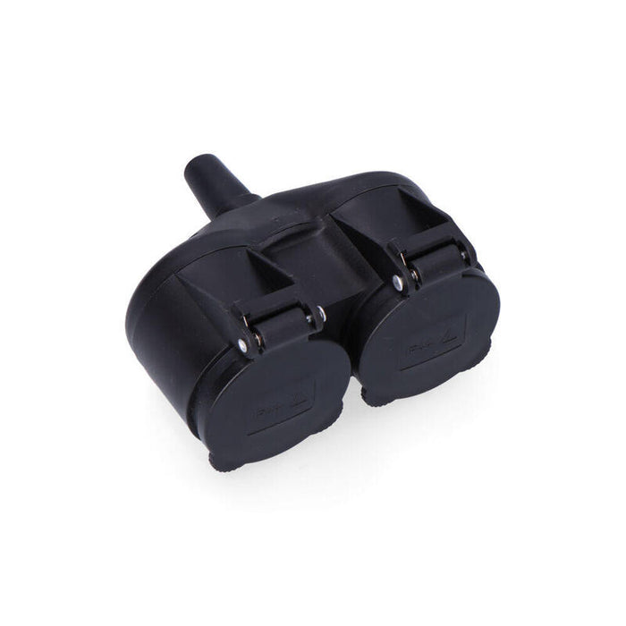 Pack De 2 Unidades - Doble Base De Goma T/Tl Ip44 16a Con Tapas