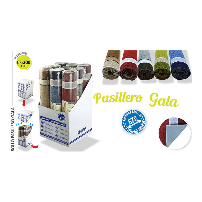 Pack De 2 Unidades - Felpudo En Rollo Pasillero Gala, Colores Surtidos, 67 X 200 Cm