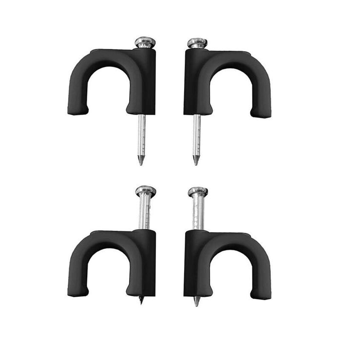 Pack De 2 Unidades - Grapa Para Cable Manguera Tubular 2 X 1,0 Mm N°06, Negra, Caja 100 Uds