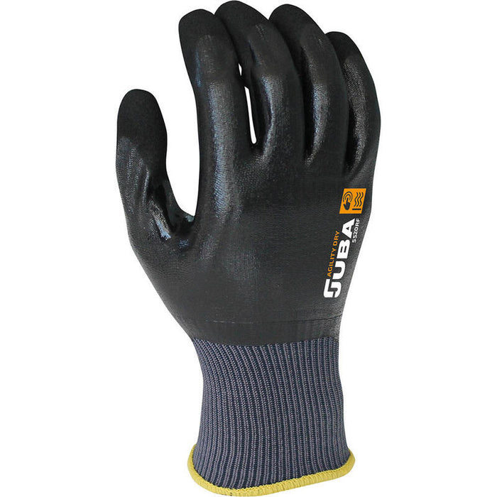 Pack De 2 Unidades - Guante Nailon Recubierto Total Nitrilo, Negro, T-08