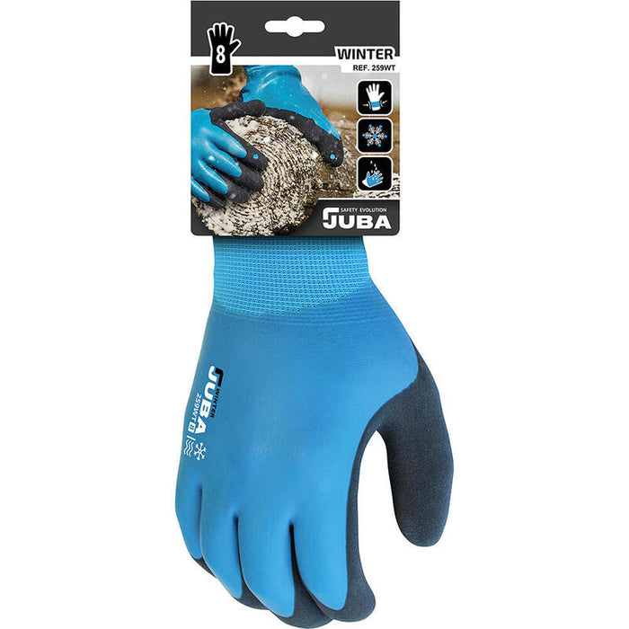 Pack De 2 Unidades - Guante Poliéster Doble Recubrimiento Látex, Trabajos En Frío, T-11
