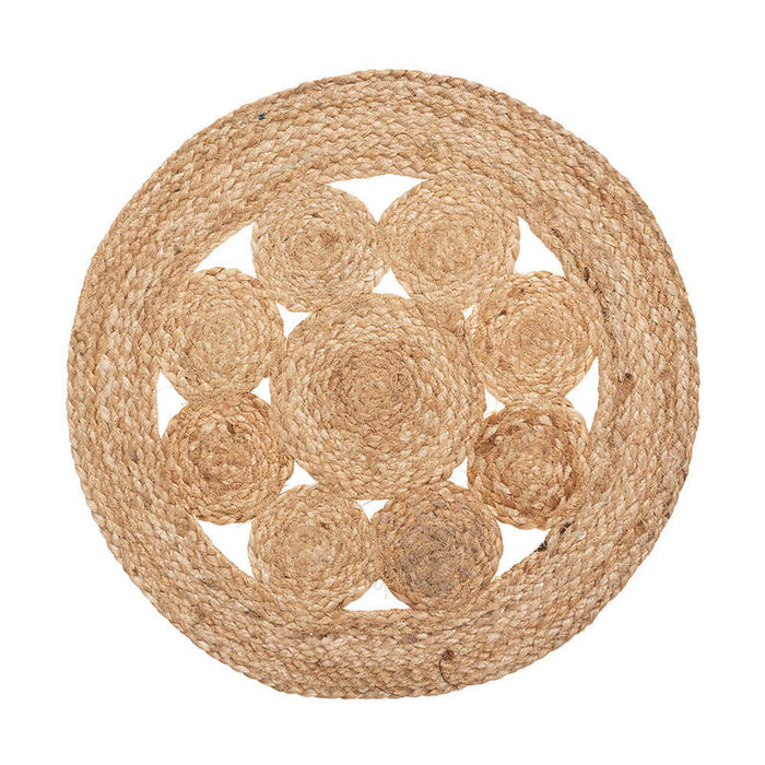 Pack De 2 Unidades - Mantel Individual De Yute Calado Ø38 Cm
