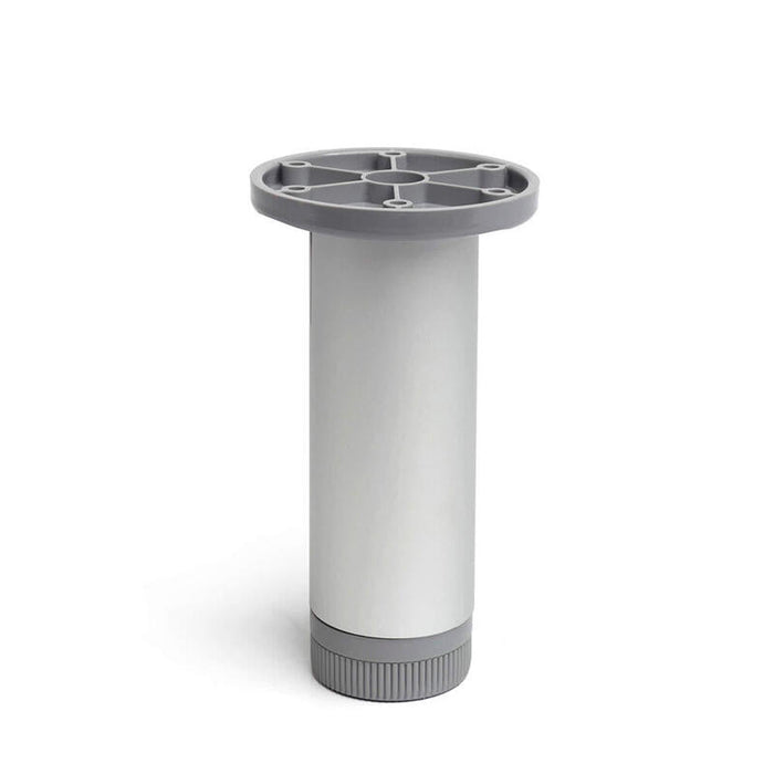 Pack De 2 Unidades - Pata Cilíndrica De Aluminio En Color Anodizado Mate Mod.405. Dimensioones Ø3,9x15cm Rei
