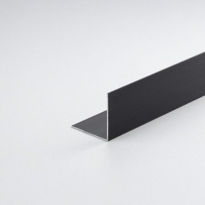 Pack De 2 Unidades - Perfil Bricolaje Ángulo Aluminio Negro Cepillado 1000 X 30 X 30 Mm