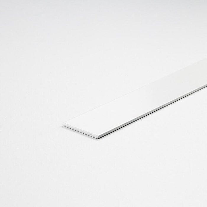 Pack De 2 Unidades - Perfil Bricolaje Pletina Aluminio Pintado Blanco 1000 X 20 X 2 Mm